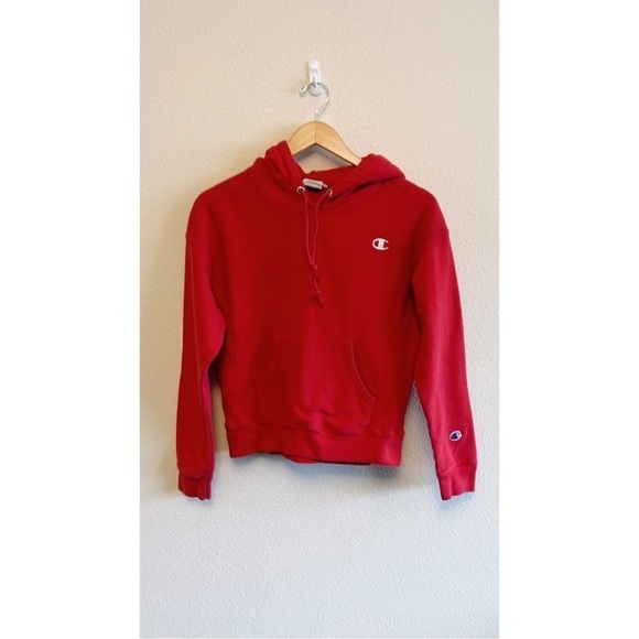 Champion Red Reverse Weave Hoodie - Picture 2 of 10